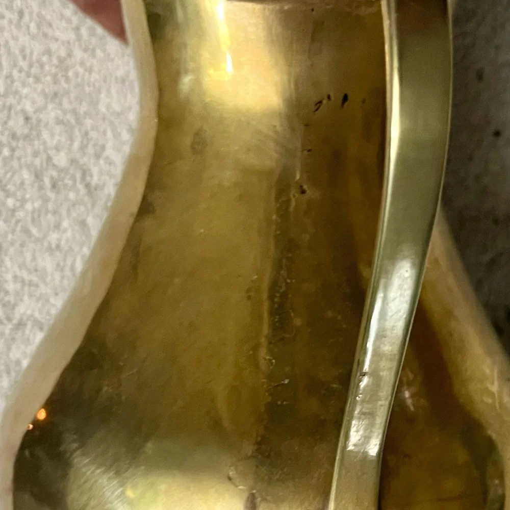 Vintage Solid Brass Lidded ‎ Coffee Carafe Jug  9”